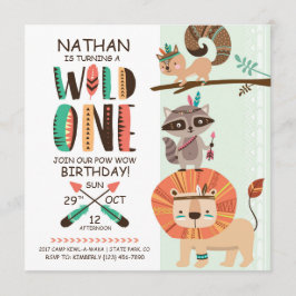 Invitación Nativo indio americano Pow Wow Birday