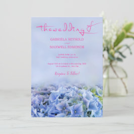 Invitación Naturaleza Azul púrpura Hidrangea Boda