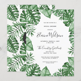 Invitación Naturaleza botánica Vegetación tropical Ducha nupc