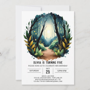 Invitación Naturaleza de las luciérnagas encantadas