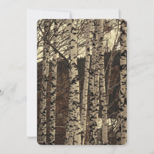 Invitación Naturaleza de los bosques de árboles de aves