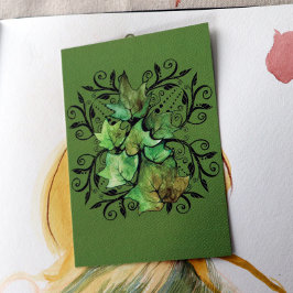 Invitación Naturaleza de marfil verde