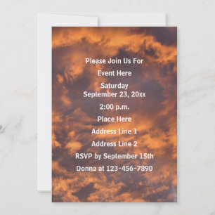 Invitación Naturaleza del cielo y las nubes de la mañana