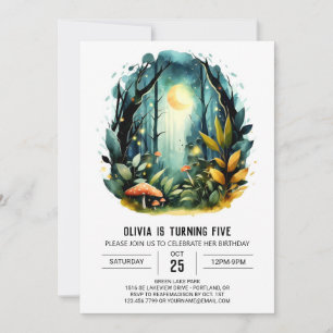 Invitación Naturaleza encantada Pine Woodland Cumpleaños