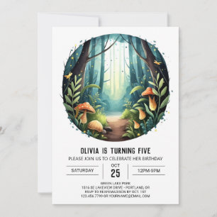 Invitación Naturaleza encantada Pine Woodland Cumpleaños