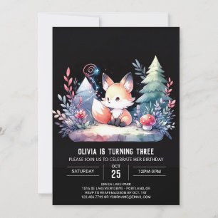 Invitación Naturaleza Majestic Fox Birthday digital