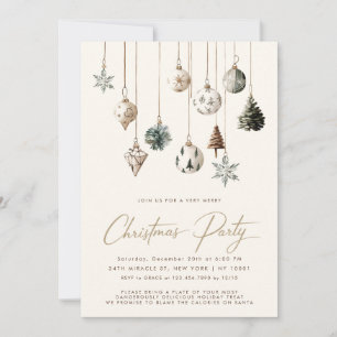 Invitación Naturaleza minimalista Fiesta simple de Navidades