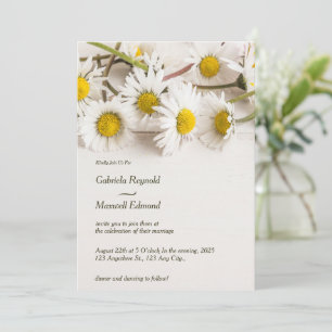 Invitación Naturaleza minimalista moderna Boda de margarita b