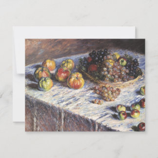 Invitación Naturaleza muerta con manzanas y uvas de Claude Mo