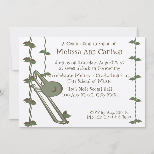 Invitación Naturaleza musical/ Trombona (Anverso)