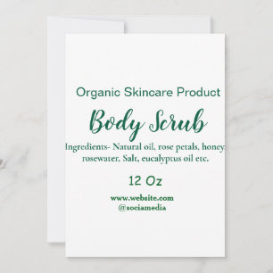 Invitación Naturaleza verde orgánica exfoliación corporal man