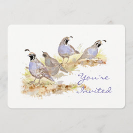 Invitación Nature California Quail Bird Birday Party