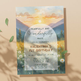 Invitación Nature Fearfully & Wonderfully Made Bible Birthday