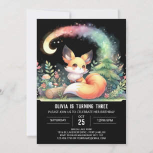 Invitación Nature Fun Fox Birthday digital