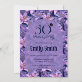 Invitación Nature Inspired Lilies Accent Birthday Present