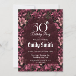 Invitación Nature Inspired Lilies Sparkle First Birthday