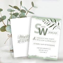 Invitación Nature inspired Minimalist  Wedding Invitation