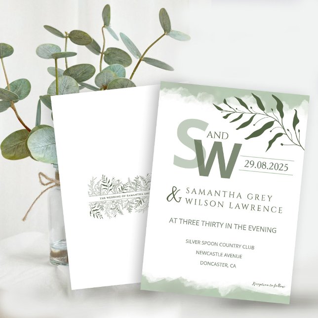Invitación Nature inspired Minimalist  Wedding Invitation (Subido por el creador)