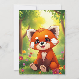 Invitación Nature’s Hug in a Cute Red Panda