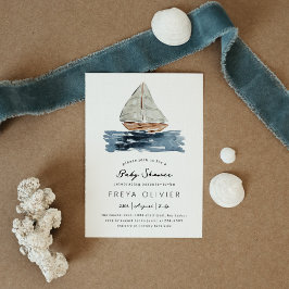 Invitación Naucolor de agua marinera Baby Shower