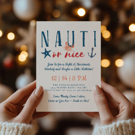 Invitación Nauti o un Fiesta de Navidades náuticos