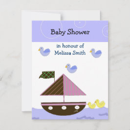 Invitación náutica a Baby Shower