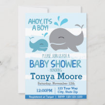 Invitación náutica a Baby Shower