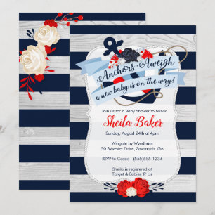 Invitación náutica a Baby Shower - Tema marinero
