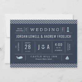 Invitación náutica a los Bodas de Nueva Inglaterra