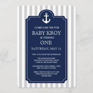 Invitación náutica de Baby Shower