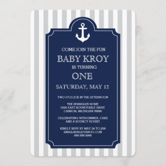 Invitación náutica de Baby Shower
