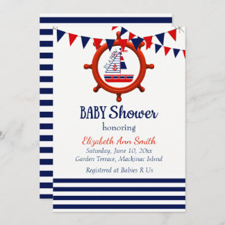 Invitación náutica de Baby Shower