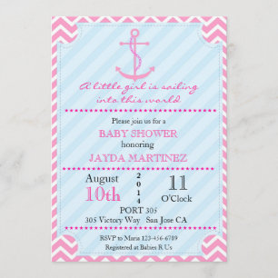Invitación náutica de Baby Shower
