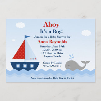 Invitación náutica de Baby Shower