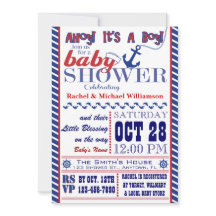 Invitación náutica de Baby Shower del bebé