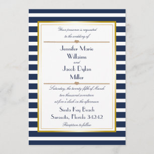 Invitación náutica de la boda de la cuerda de la