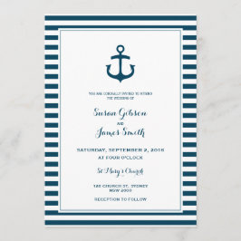 Invitación náutica de la boda de la marina de