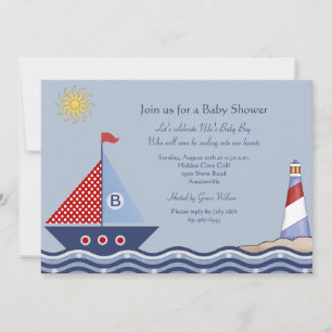 Invitación náutica de niño menor de edad