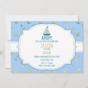 INVITACIÓN NÁUTICA DEL CUMPLEAÑOS