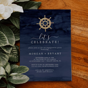 Invitación Náutica moderna   Buque Helm Celebremos