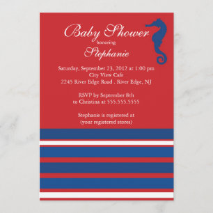 Invitación náutica moderna de Baby Shower del