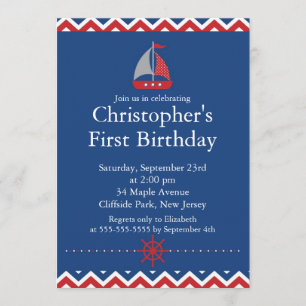 Invitación náutica moderna de la fiesta de