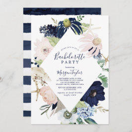 Invitación Náutica moderna | Fiesta Floral de Bachelorette