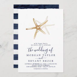 Invitación Náutica moderna | Starfish El Boda De