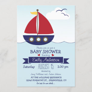 Invitación Náutica náutica, Baby Shower oceánica o rociado