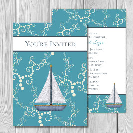 Invitación Náutica náutica y Baby Shower de agua dulce