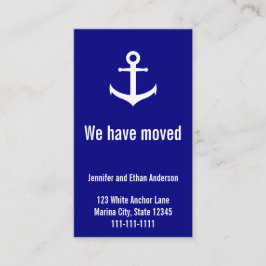 Invitación Nautical Blue & White Moving