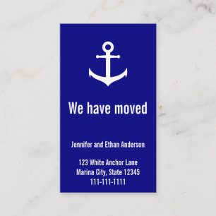 Invitación Nautical Blue & White Moving