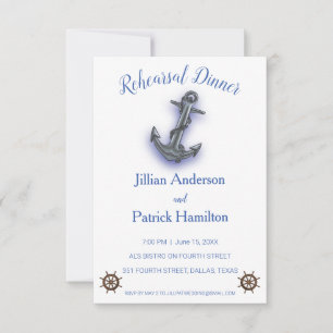 Invitación Nautical Bote Anchor Fabulous Sailing Boda