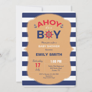 Invitación Nautical Boy Baby Shower